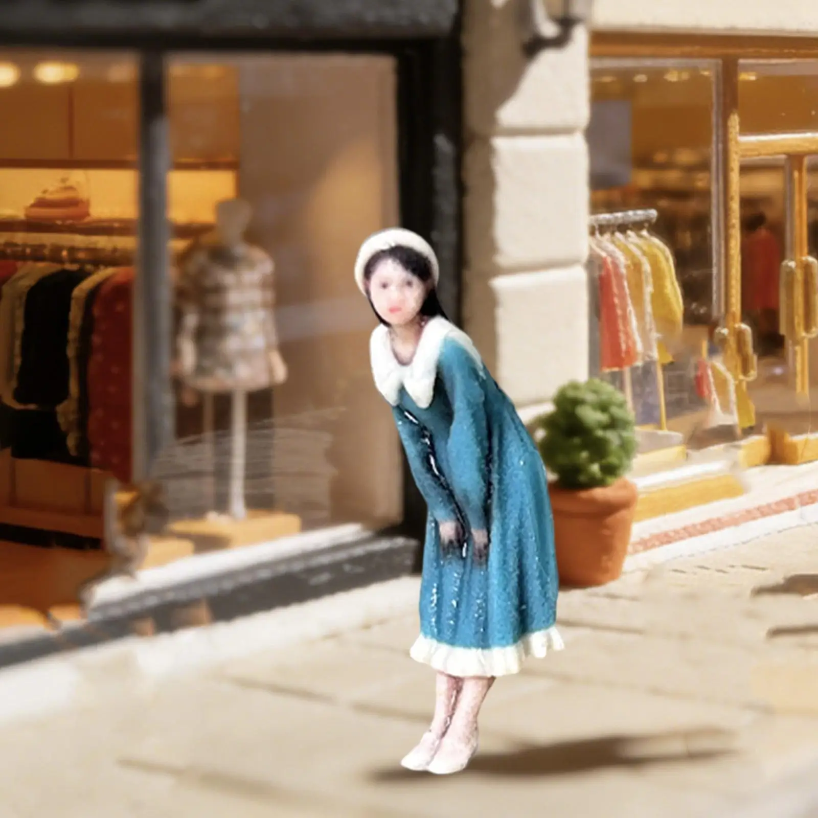 

1/64 миниатюрная фигурка девушки, реквизит для сцены, имитация прочной модели крошечных людей, реалистичная роспись для реквизита для фотосъемки, аксессуары