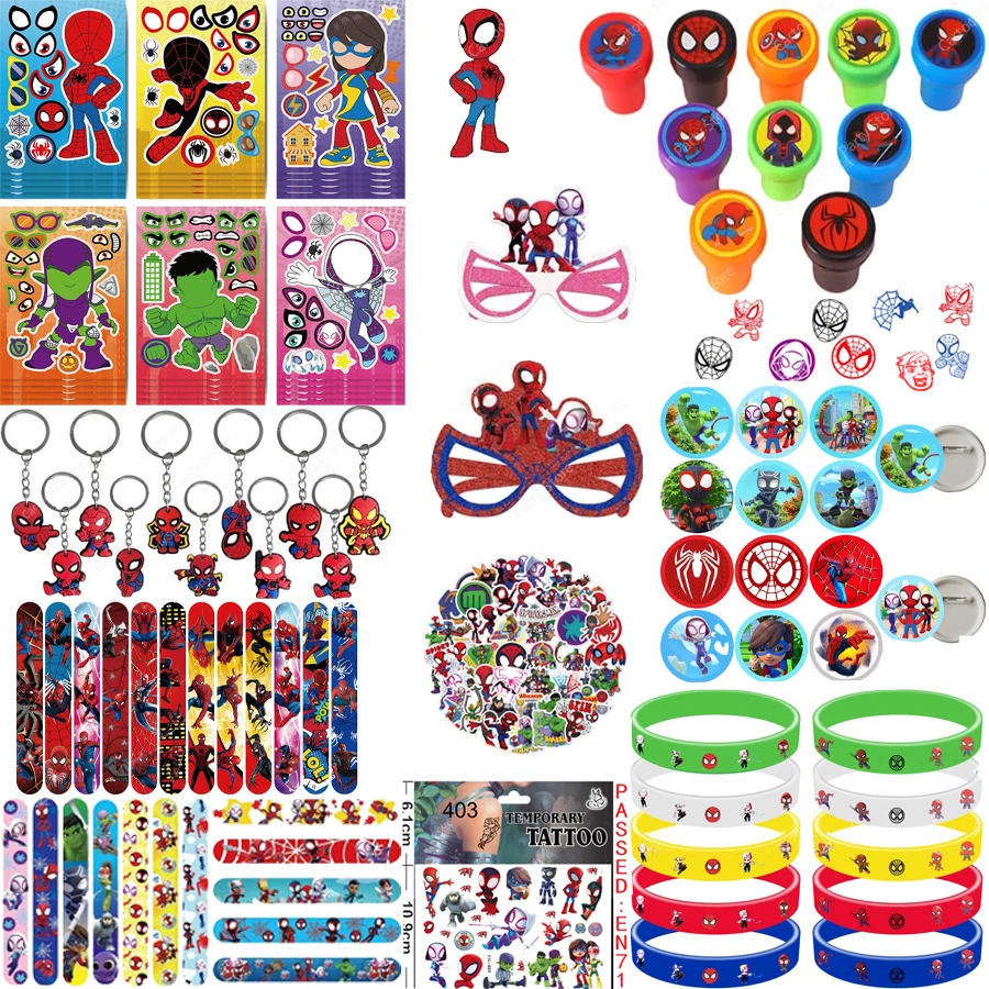 

Попайди и его удивительные друзья, товары для вечеринок, детский подарок, штампы, наклейки, Человек-паук, декор для рождественской вечеринки, сумки, наполнитель