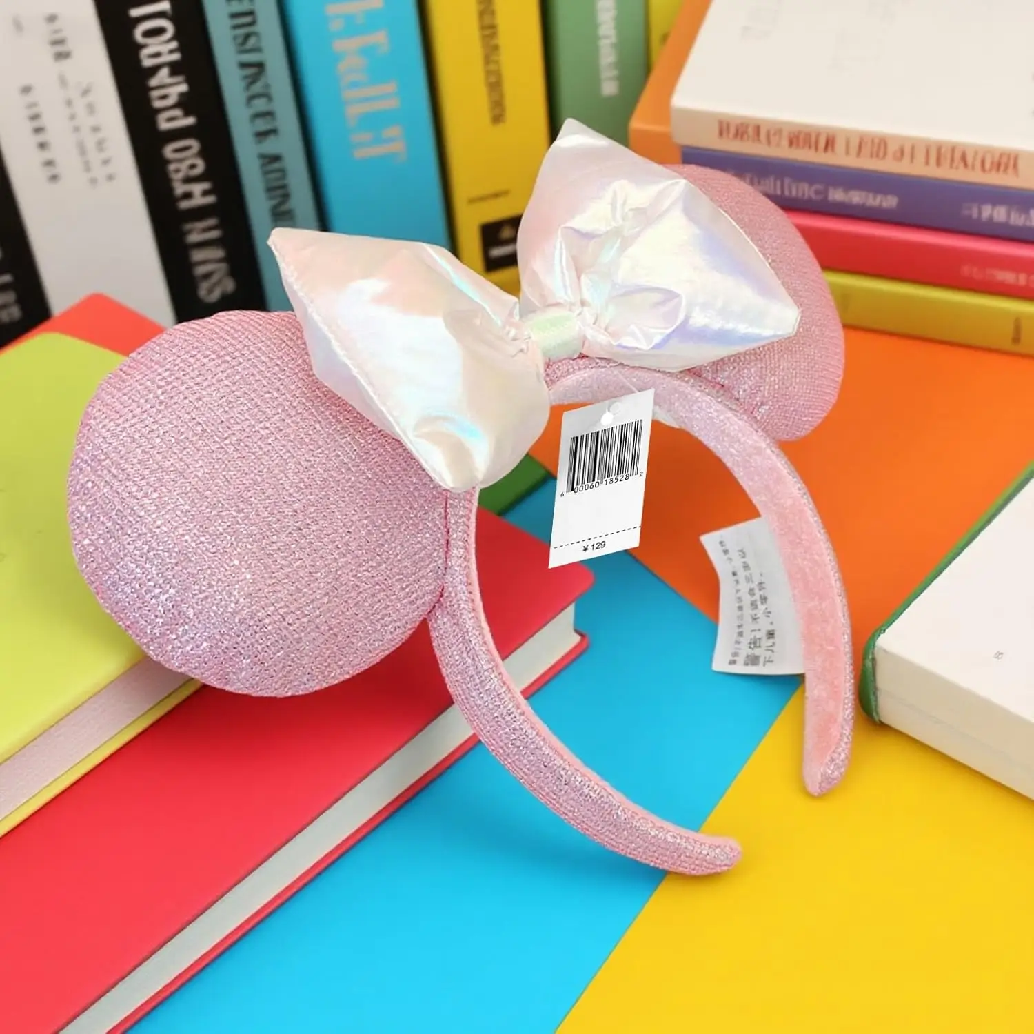 Mickey Mouse Ohr-Stirnbänder, rosa weiße Schleife, Haarbänder, Halloween, Weihnachten, Geburtstag, Party, Prinzessin, Cosplay, Kostüm für Frauen und Mädchen