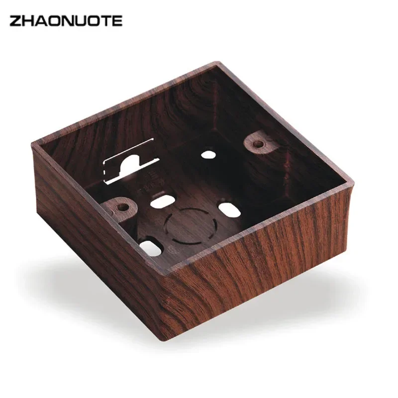 Retro Schalter Outlet Bottom Box Holz Farbe 86 Typ Schalter Buchse Junction Box Hervorragende Wand Montage Box 86X86X35mm