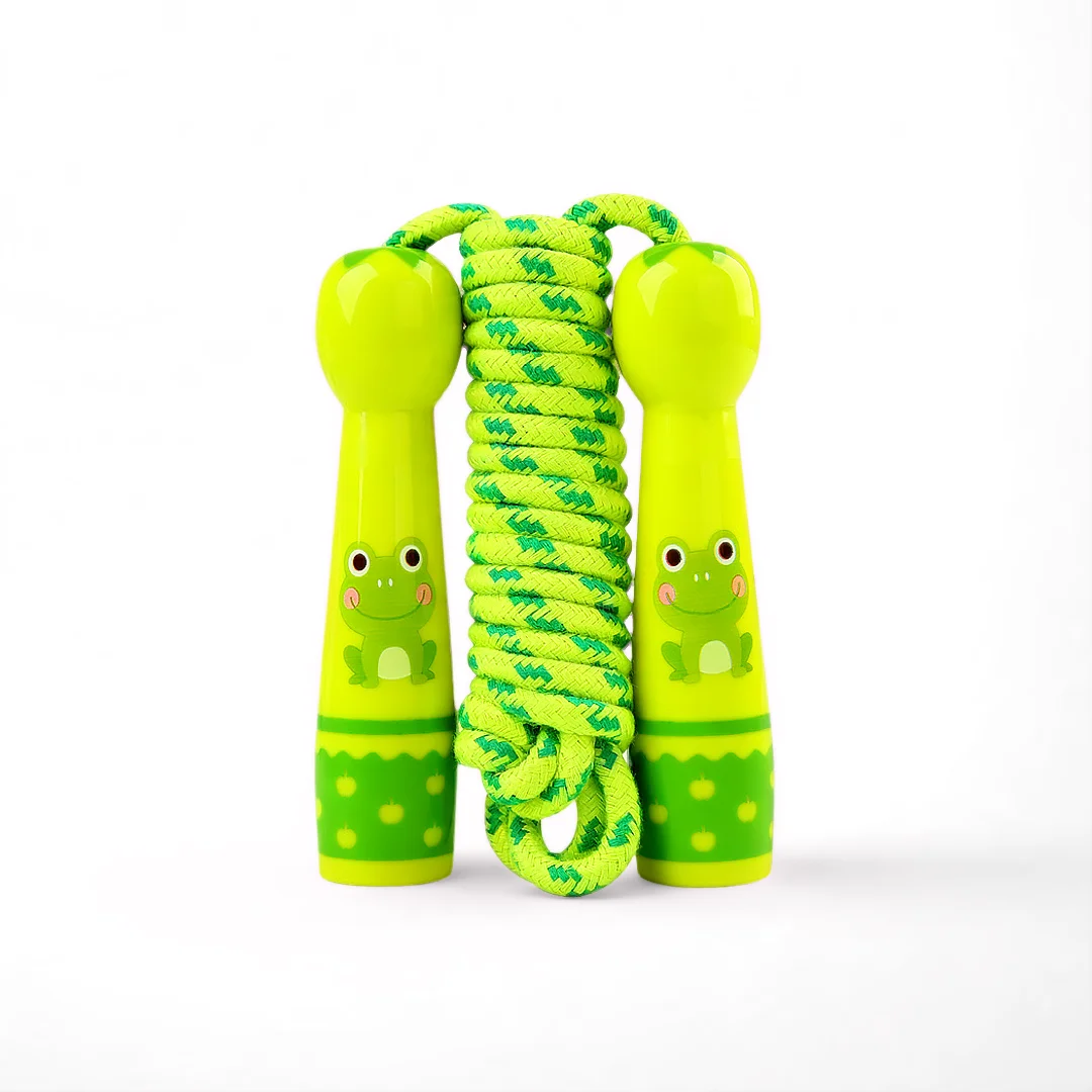 Toddler Jump Rope Wear Resistant Cotton Cord Length Adjustable Soft Skipping Rope With Smooth Handles For Kids Boys Girls gallery 1