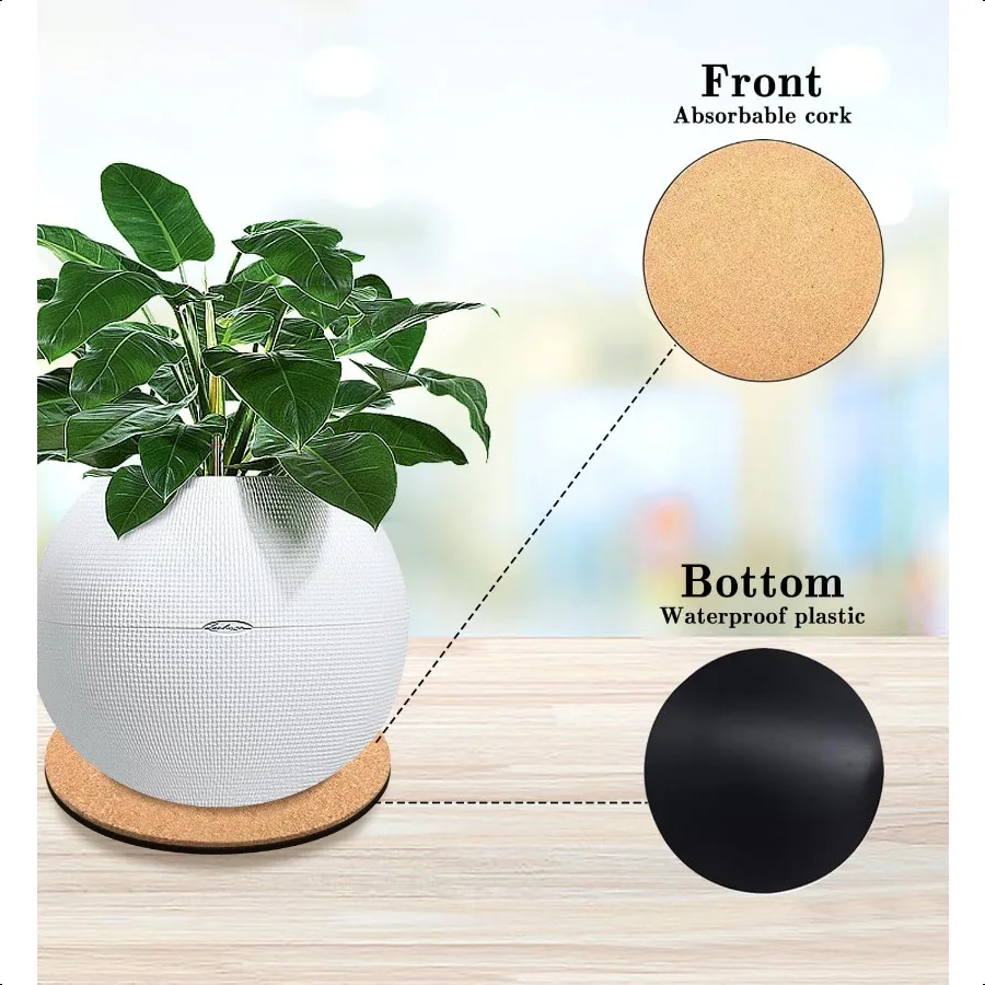 9 قطعة 3 أحجام الفلين الوقايات النباتية الفلين النباتات حصيرة 4 6 8 بوصة الفلين النباتات منصات DIY بها بنفسك الوقايات النباتية لنباتات المنزل في الداخل #4