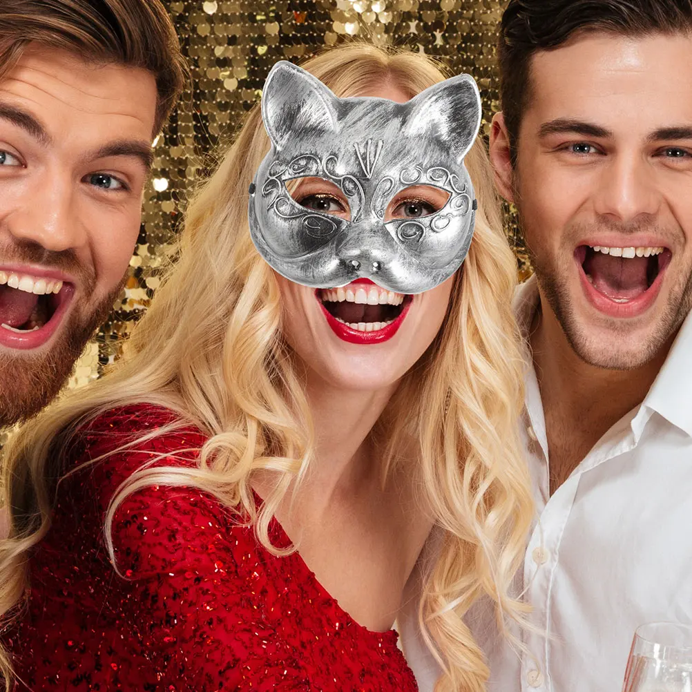 

2 Pcs Animal Mask Fox Masquerade Carnival Masks Halloween Half Face Animals Prop Make up Party