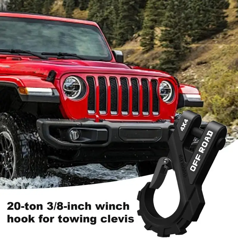 ATV Winch Hook Car Tow Hook High Strength Trailer Chain Hooks Versatile Trailer Clevis Hooks Clevis Grab Hook For Car Truck SUV