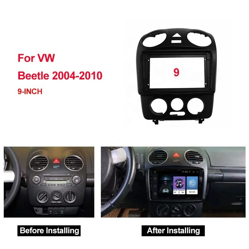 

2 din 9 inch Car android dvd gps ABS Plastic Frame For VOLKSWAGEN Beetle 2004-2010 Screen Dask Kit Fascia Frame