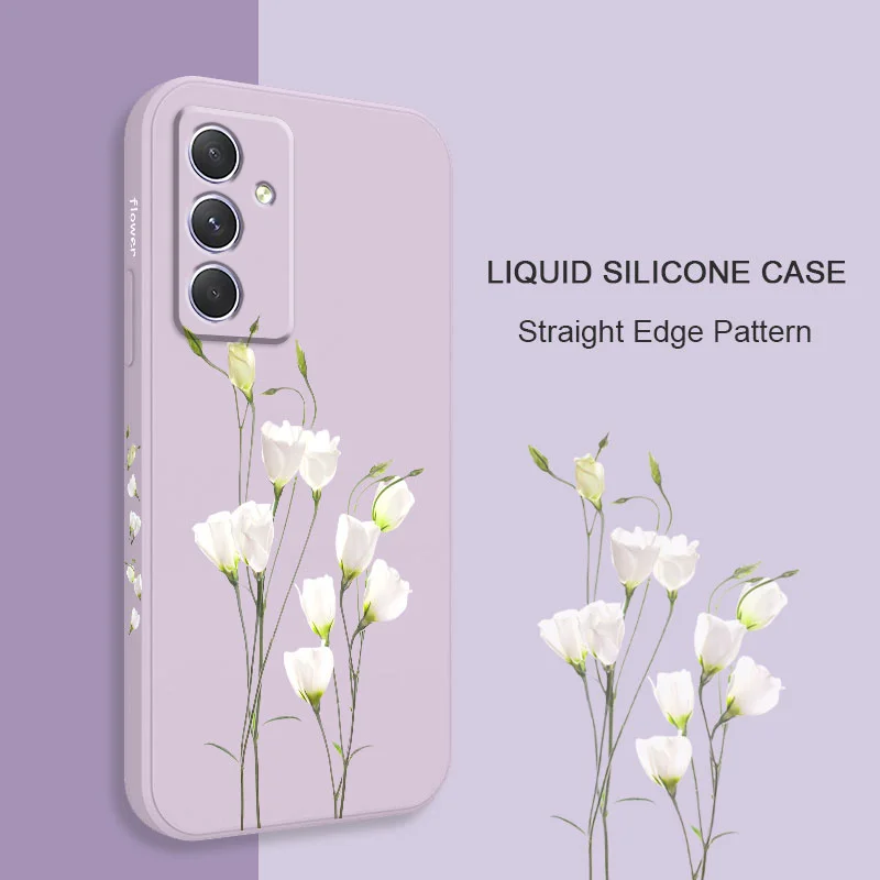 Elegant Lily Case Samsung A54 A34 A24 A14 A04 A04E A73 A53 A33 A23 A13 A03 A72 A52 A52S A32 A22 A12 A15 A25 A35 A55 4G 5G