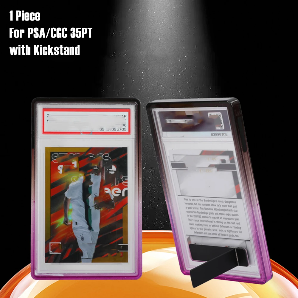 TPU Gradient Mehrfarbiger Glitzer-Sammelkarten-Schutzhülle, einseitig, für 35PT PSA CGC Kartenhüllen