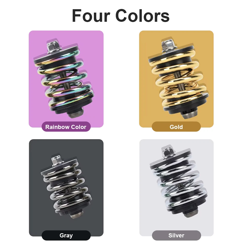 للصدمات الخلفية للدراجة القابلة للطي من Brompton، زنبرك فولاذي لمحور التيتانيوم، تعليق لفائف أسود/ذهبي/قوس قزح/فضي