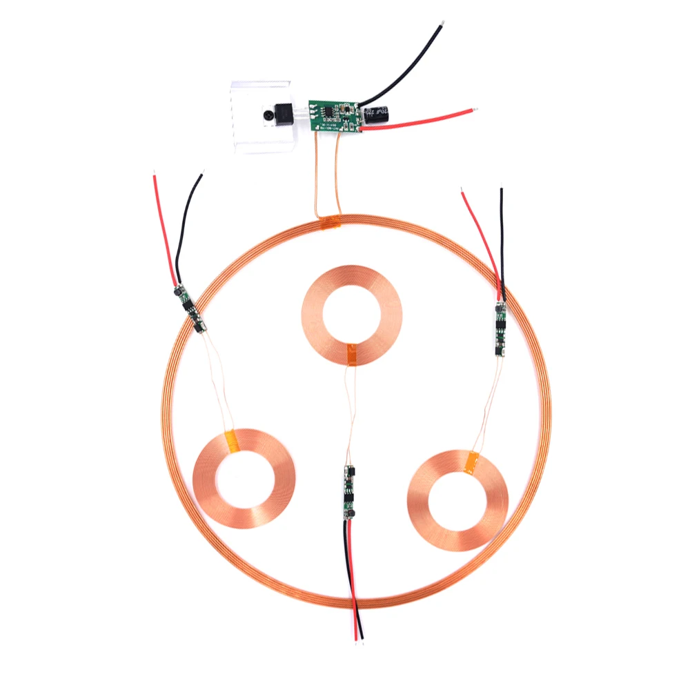 Imagem -02 - Módulo de Alimentação sem Fio Carregador Bobina Indução Transmissor Receber Board dc 24v 0200 mm