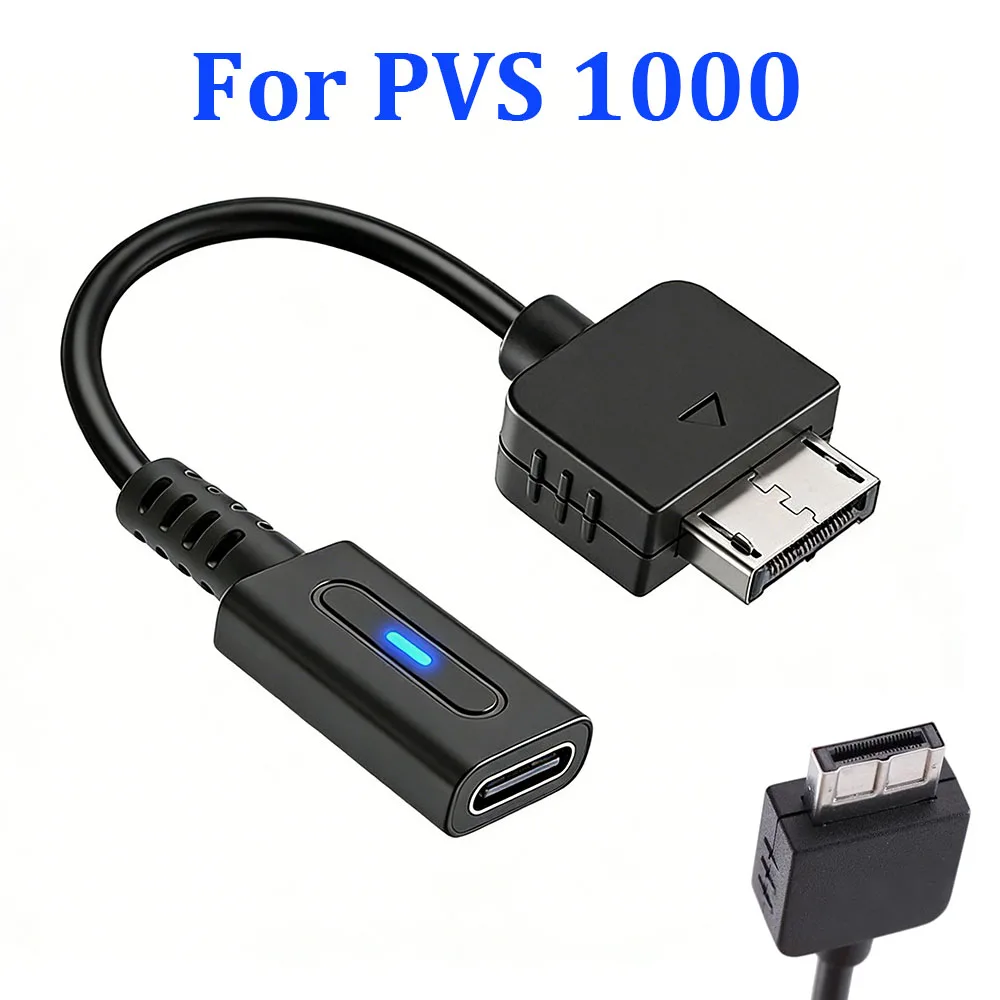 1PC USB-C Charging Cable For Playstation Vita 1000 Controller Type C LED Convert Cord Power Wire For PS Vita 1000 Console