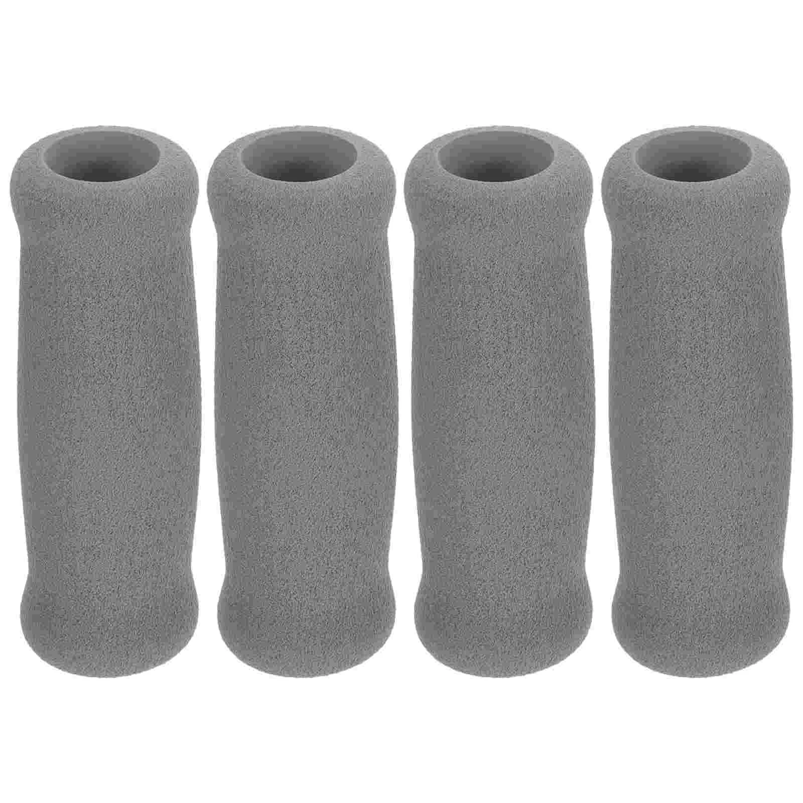 4 Pcs Hiking Pole Handle Walker Foam Sponge Grip Walking Stick Cover 4pcs (black) Wheel Grips Elderly Crutch
