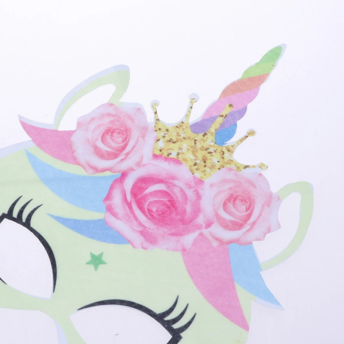 Máscara de unicórnio infantil, faixa elástica de papel premium, confortável para aniversário, cosplay, fantasia, festas, festa, máscara de unicórnio