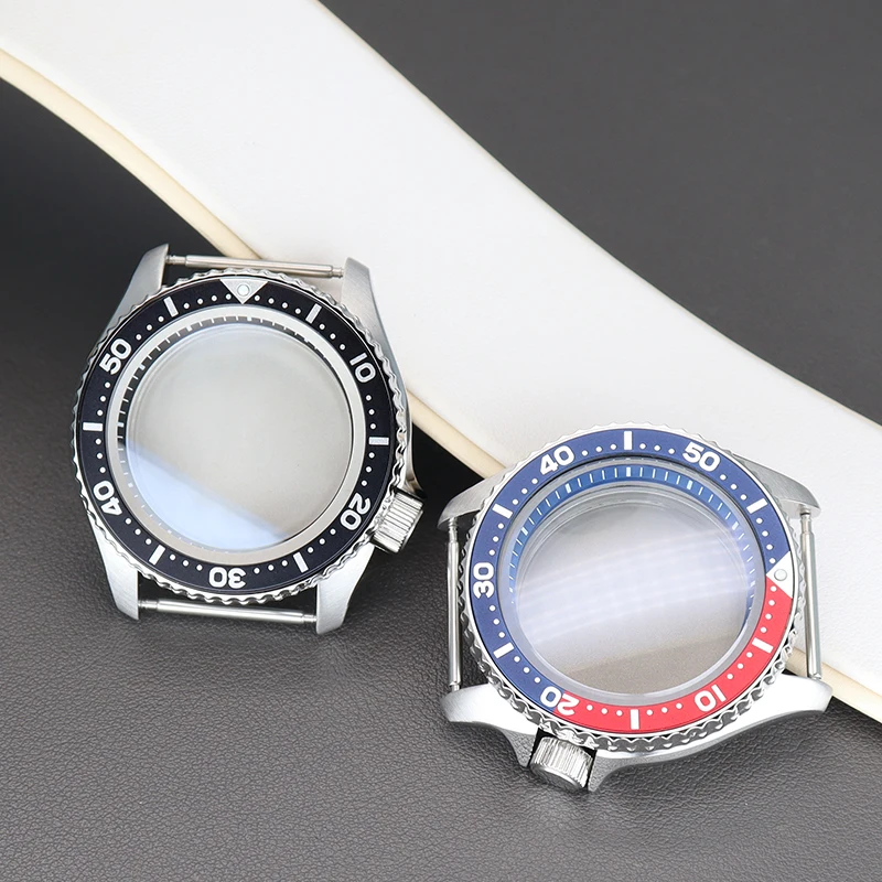 Cassa per orologio in argento da 42,5 mm Vetro zaffiro per SKX007 NH35 NH36 NH38 NH34 Movimento automatico Quadrante da 28,5 mm Parti di riparazione per orologi