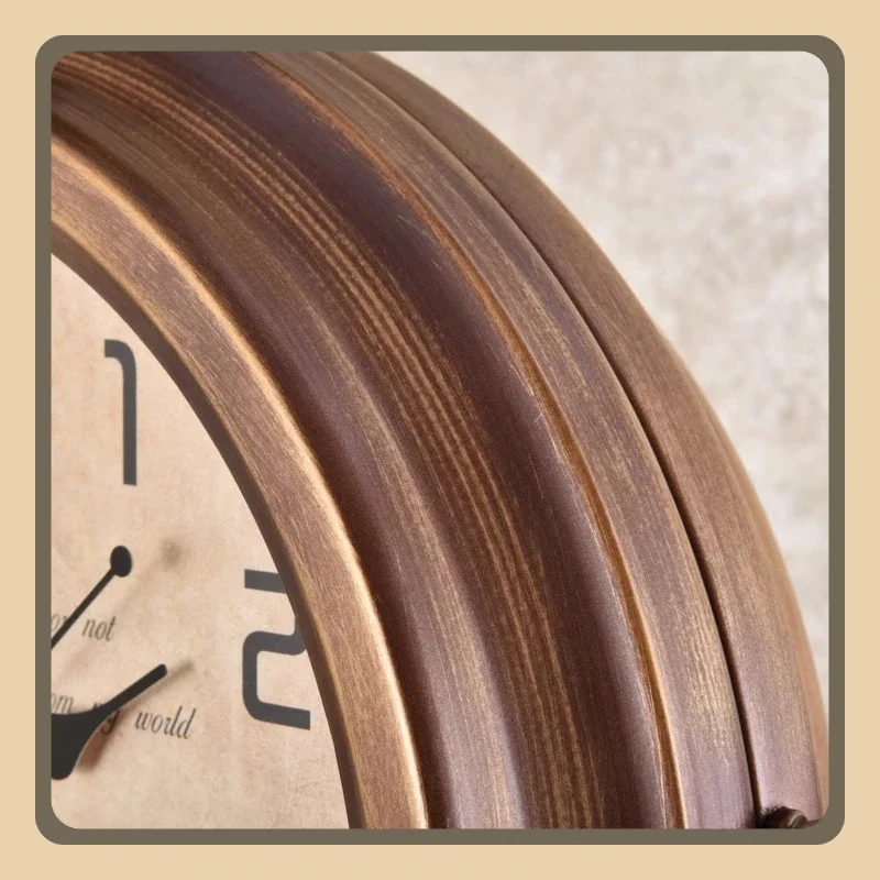 Deer head living room silent double-sided wall clock European British wall watch