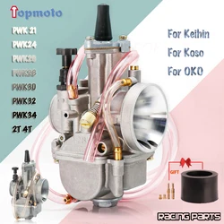 Universal Carburetor 2T 4T For OKO Keihin Koso Motorcycle PWK Carburetor 21 24 26 28 30 32 34mm Dirt Bike Pit Scooter ATV Quad