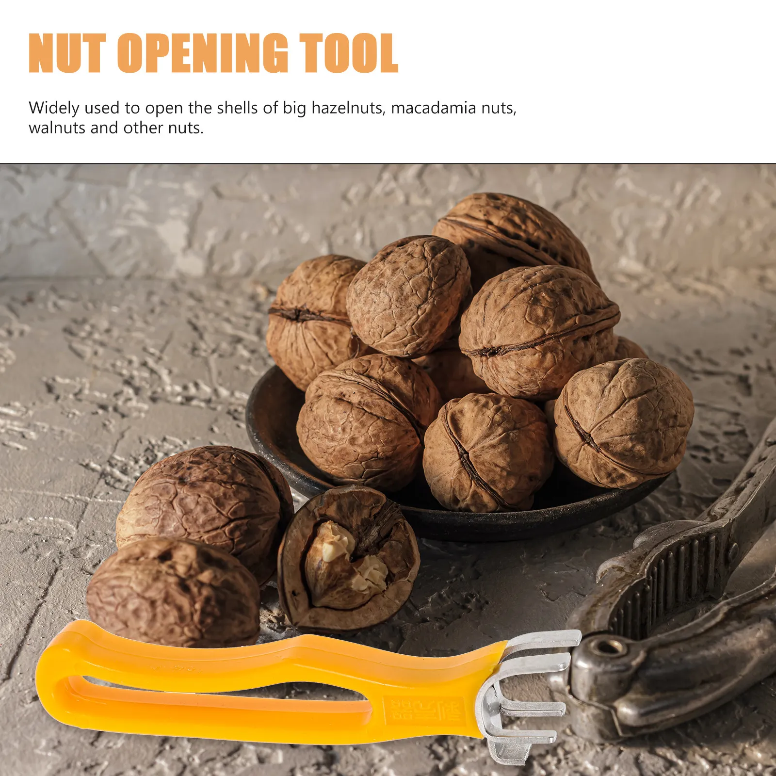 2Pcs Reliable Walnut Opener Multifunctional Nutcracker for Home Use Easy Operation on Macadamia Nuts Hazelnuts and Walnuts