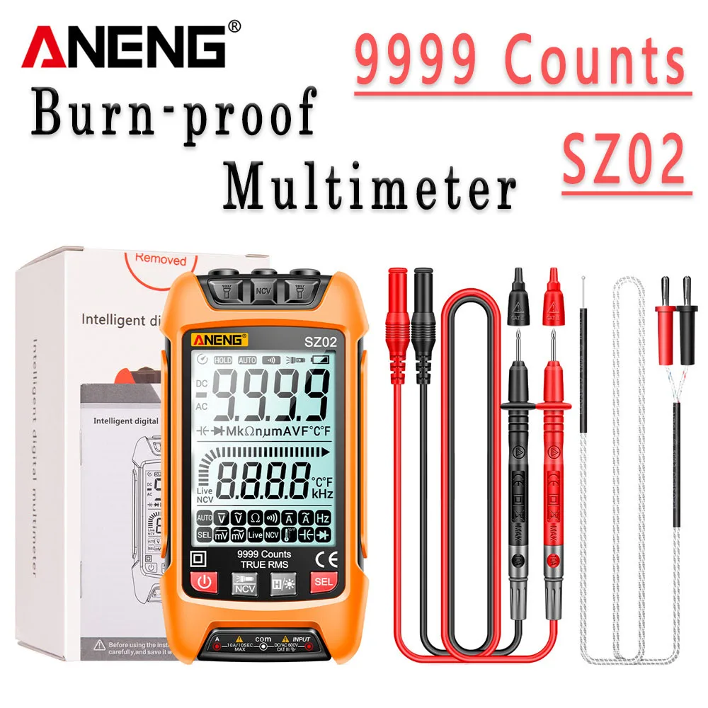 ANENG SZ01/SZ02 Diode Tester Professional Digital Multimeter True RMS Smart AC/DC Current Voltage Auto Range Multimetres Tools