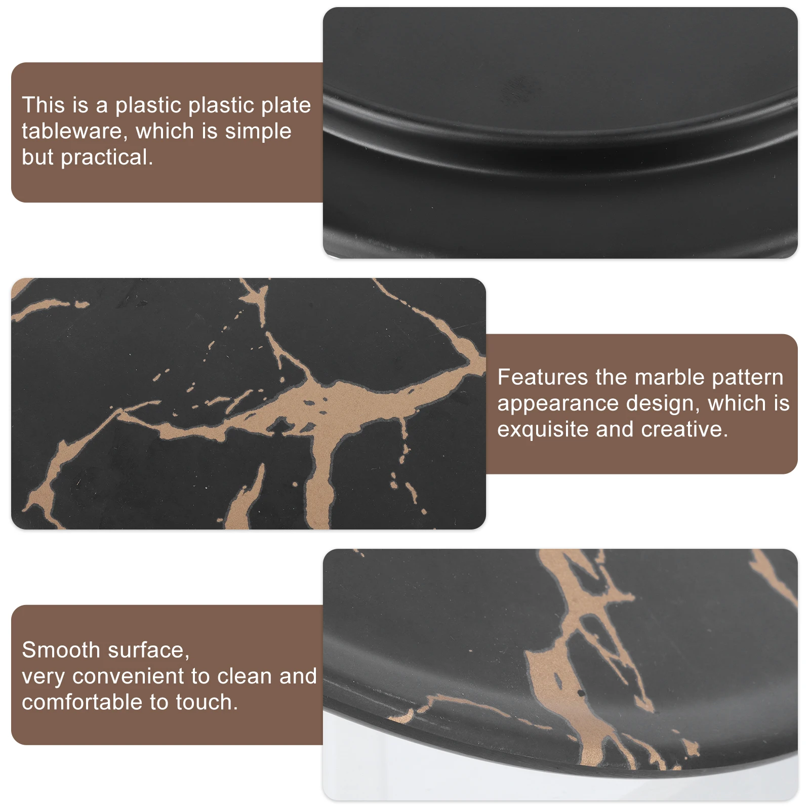 

Креативная имитация фарфоровой мраморной тарелки для стейка, практичная посуда в стиле вестерн, элегантный дизайн, легко чистящийся бытовой стейк