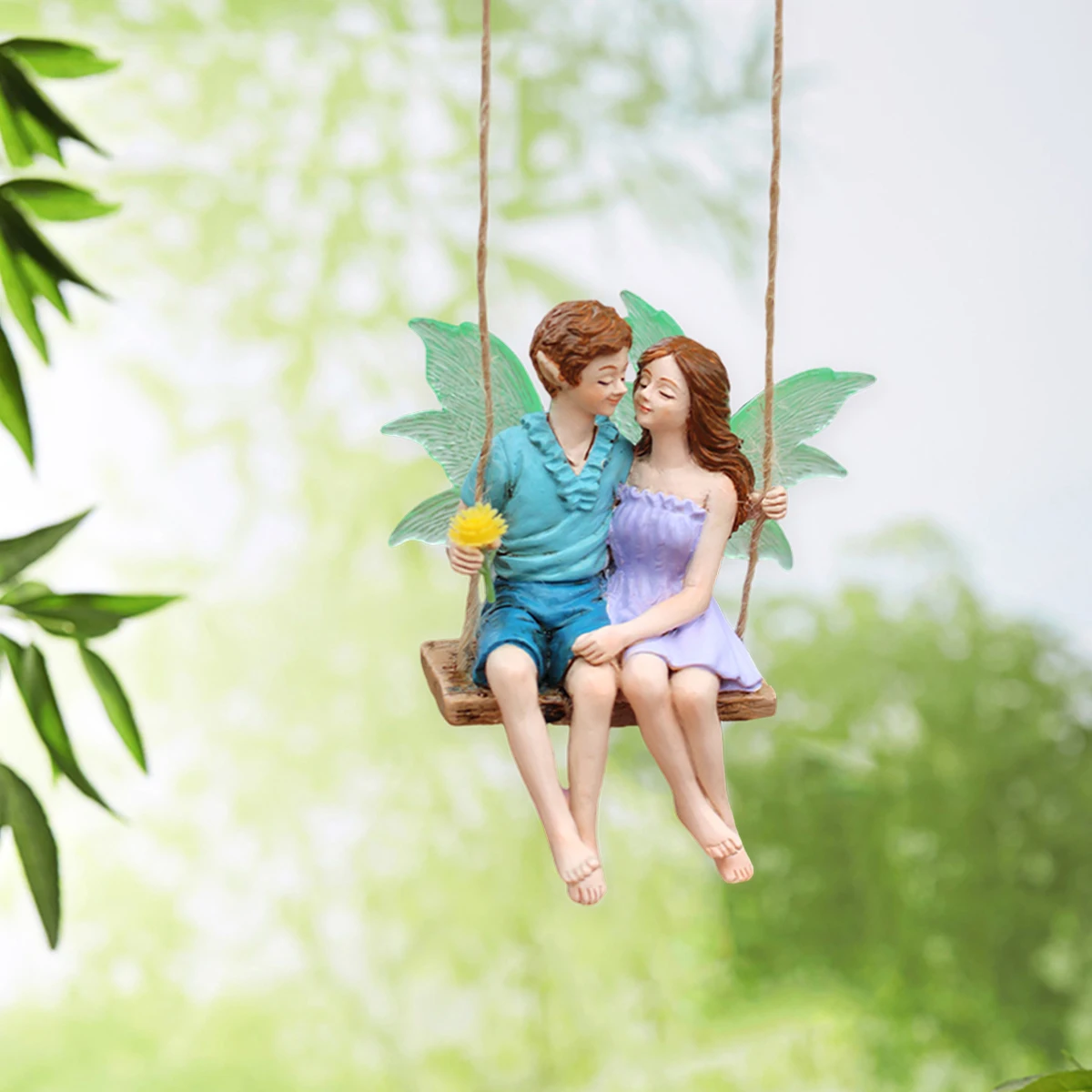 1pcs Night Light Wings Swing Elf, Valentine\'s Day Gift, Outdoor Garden Bonsai Decoration Pendant, Fluorescent Effect, Handmade R