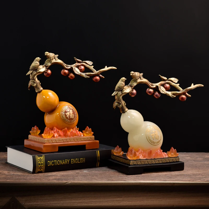 Office Lucky Gourd Ornament New Chinese Home Furnishing Living Room TV Cabinet Ornament Entrance Opening Gift Ornament