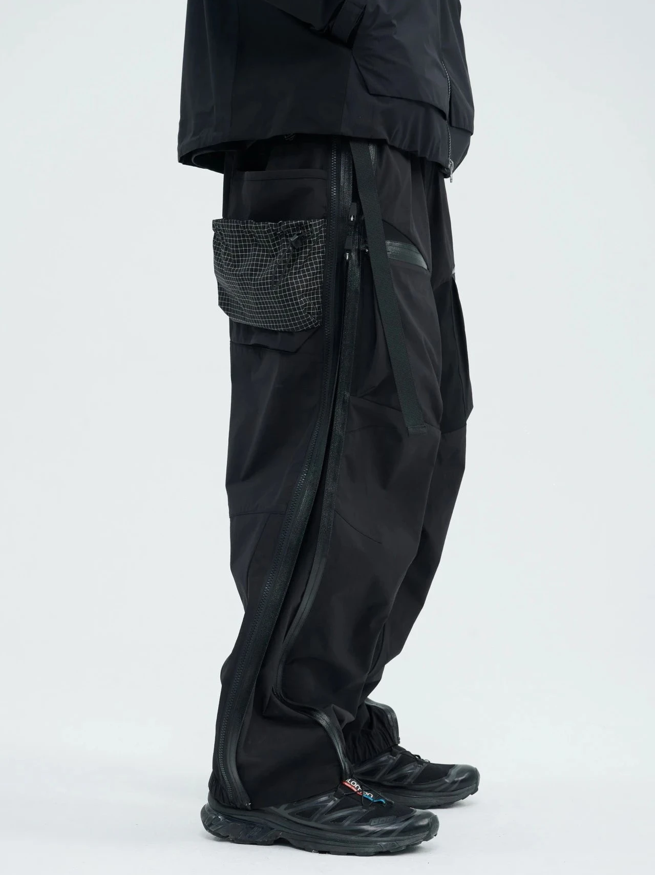 REINDEE LUSION 23AW 223 QUICK RELEASE ZIPPER WATERPROOF PANTS TECHWEAR CYBERPUNK CARGO