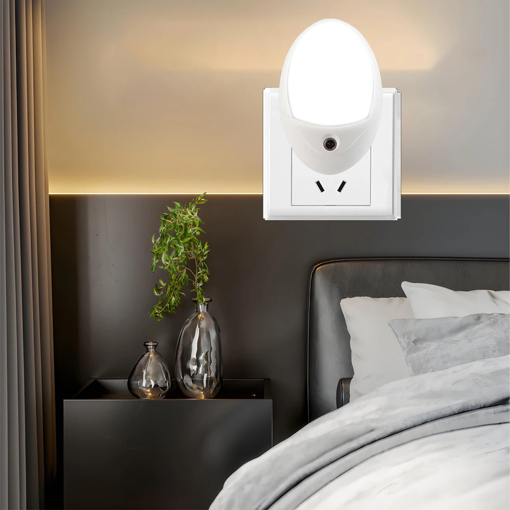 الغسق إلى الفجر الاستشعار المكونات في أضواء الليل LED مصباح المدخل المطبخ الحمام 4PCS #4