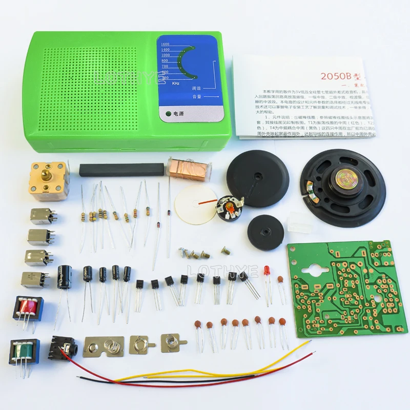 DIY zestaw elektroniczny zestaw do montażu radia AM 7 rurka nauczanie szkolenia płytka drukowana praktyka spawania montaż lutowniczy ZX2050B — zdjęcie 3