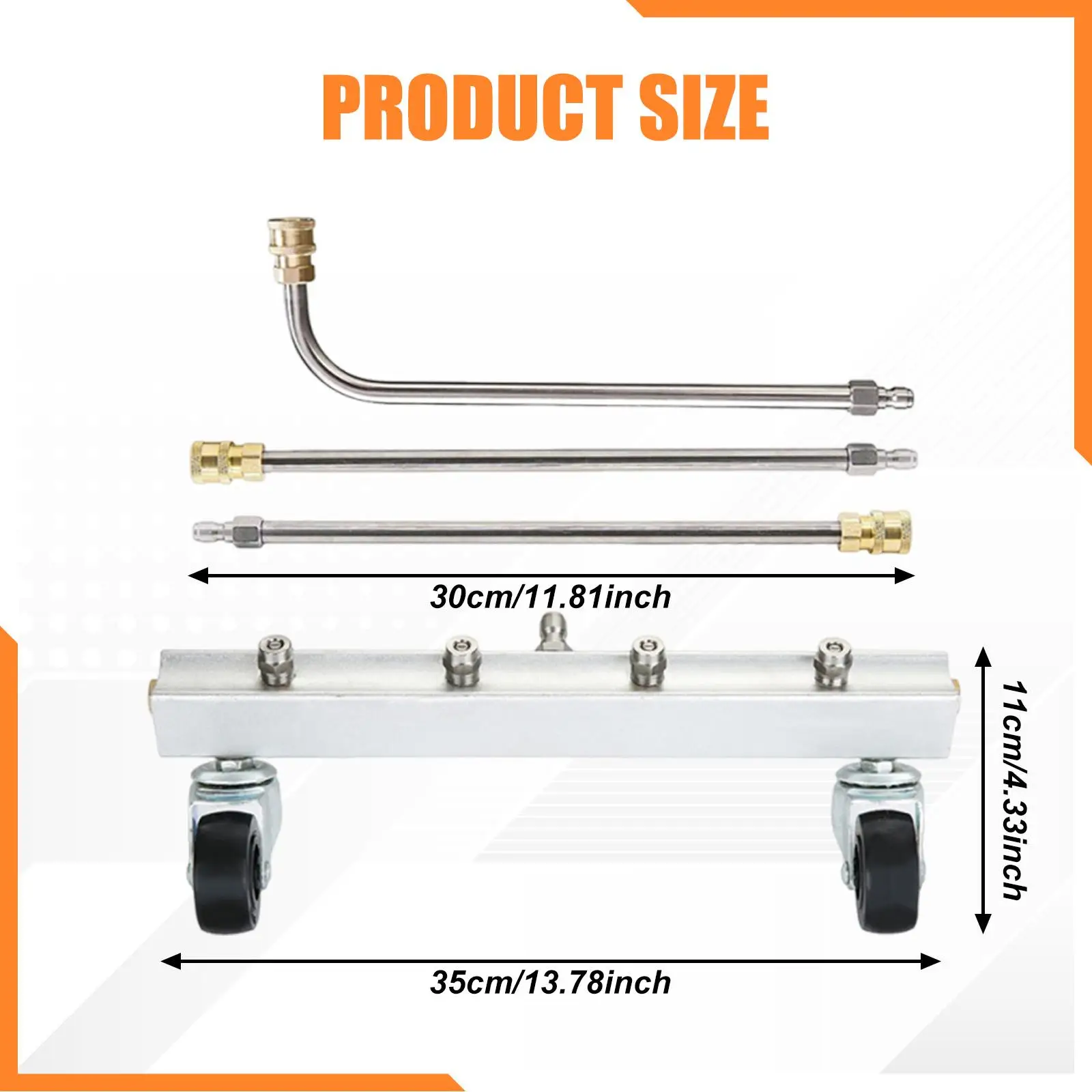 

Pressure Washer Undercarriage Cleaner Set Universal for Trucks Vehicles SUV