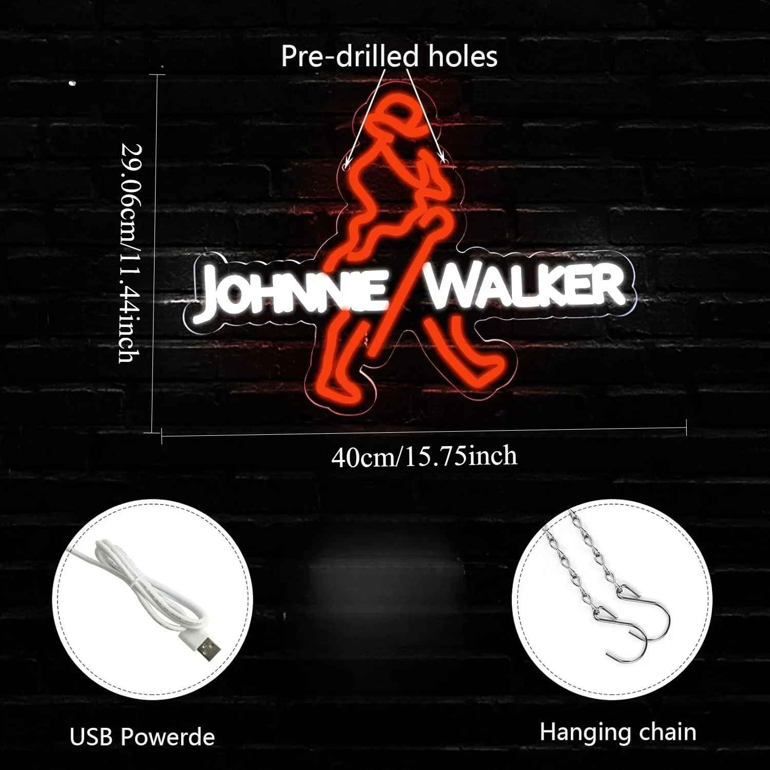 Enseigne néon LED JOHNNIE WALK - Dc Vintage And Collectible Toys avis et prix
