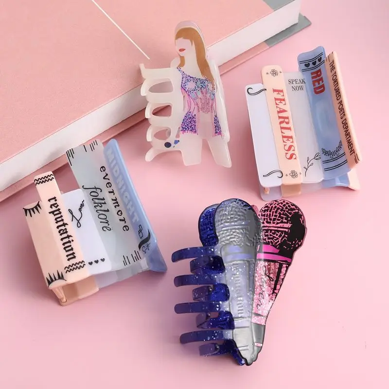 1pc Neue Mode Haar Clip Grip Mikrofon Kosmetik frauen Kopfbedeckungen Haar Zubehör Personalisierte Shark Clip