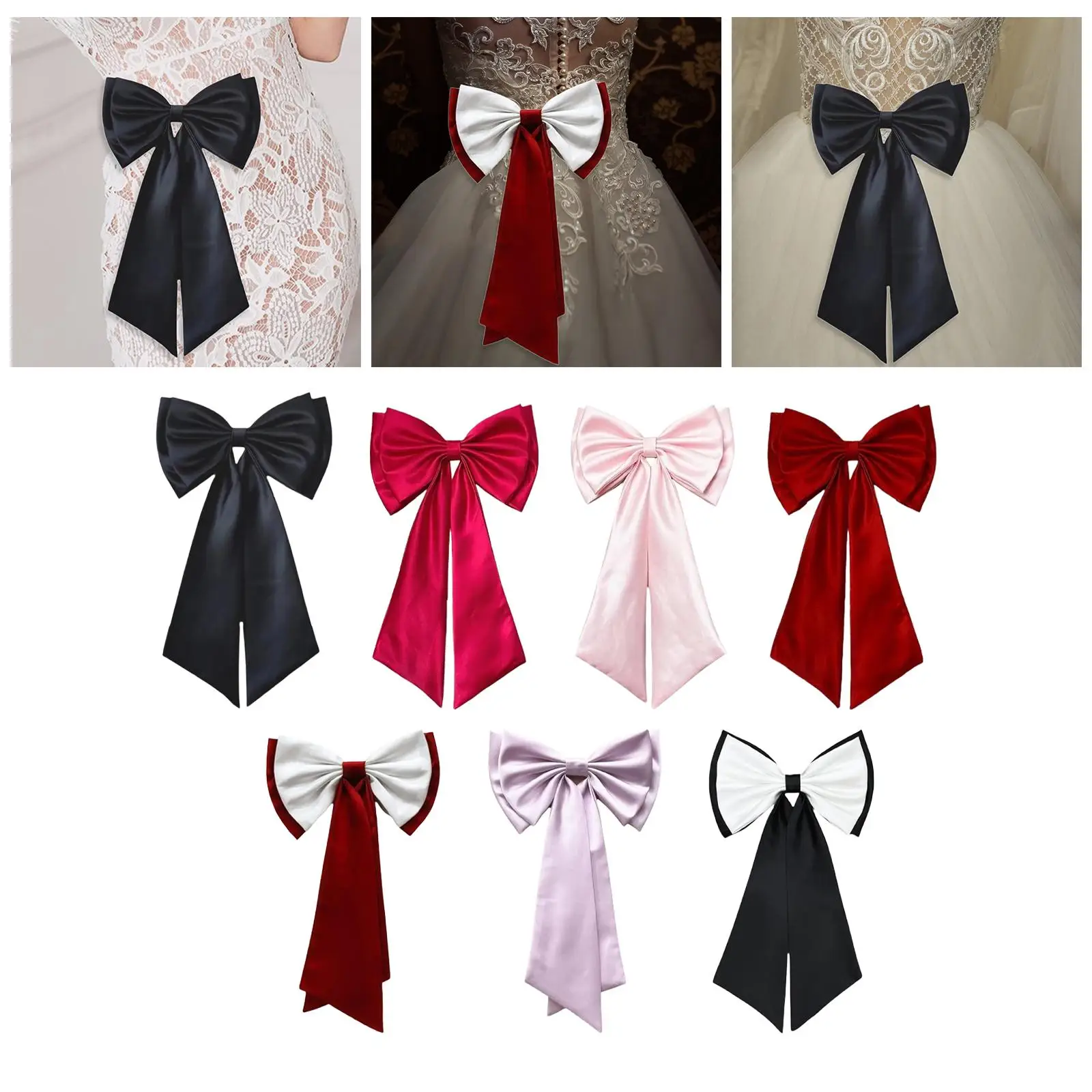 انفصال القوس الساتان أزياء الخصر وشاح حزام Bowknot لحفلات الزفاف حفلة موسيقية اللباس