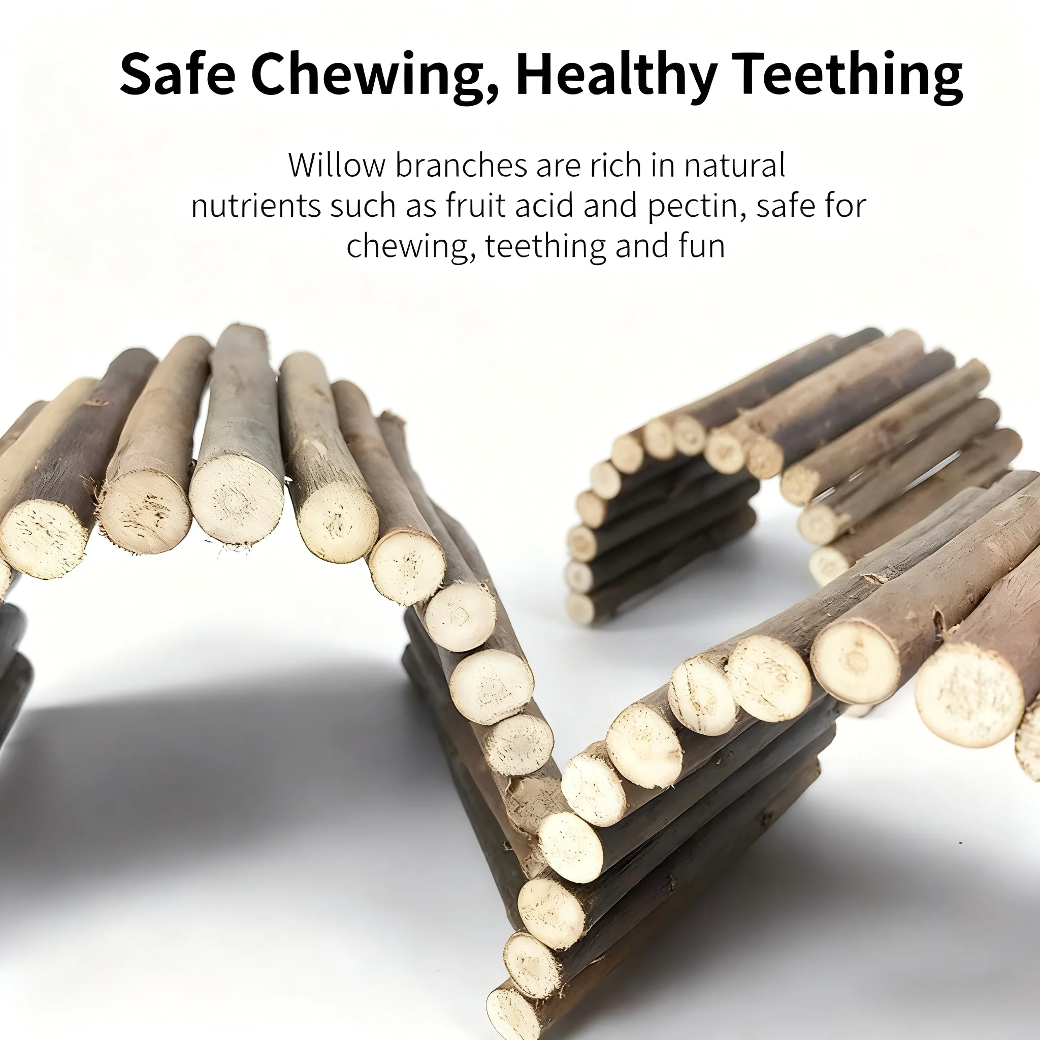 Chew Stick Willow Branches Hamster Squirrel Natural Toys Fenced Arch Bridge Parrots Rabbits Grinding Sticktoy