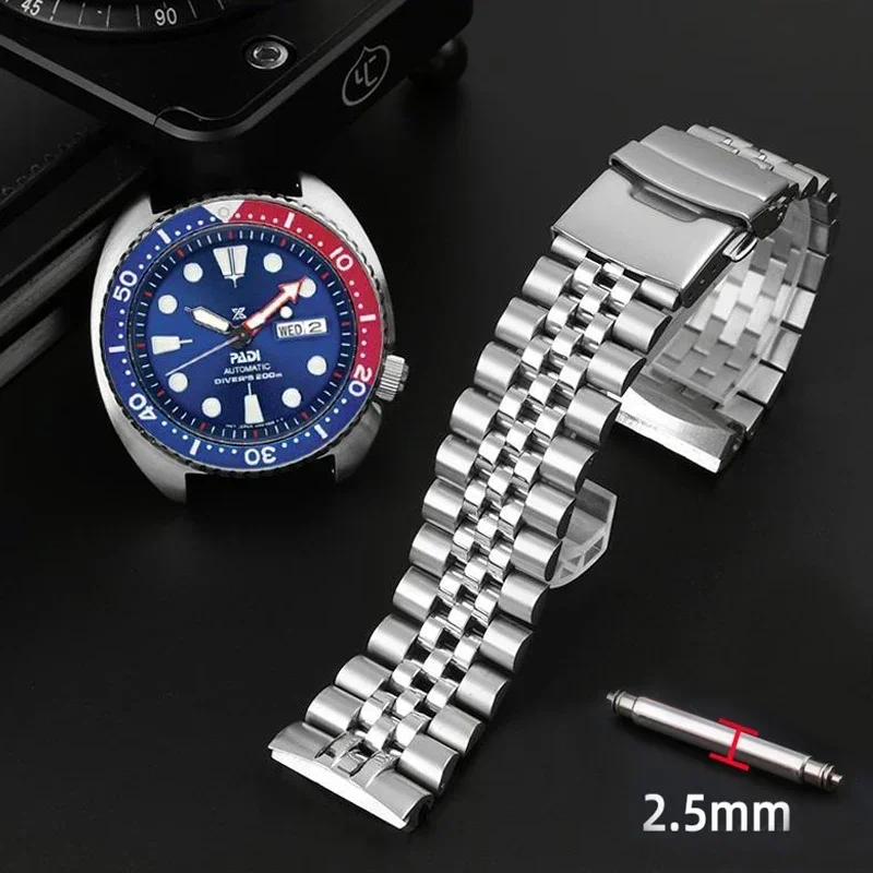 

Solid stainless wristband for Seiko steel watch strap abalone series turtle srpa21 srp777 srpc25 srp773 Bracelet 22mm watchbands