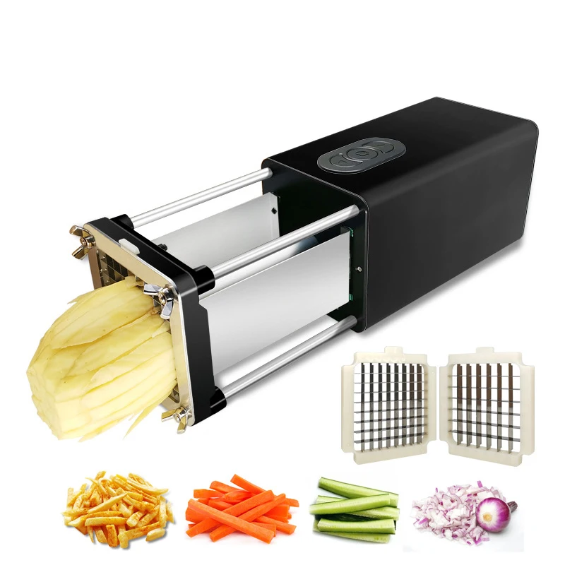 110V-240V Commercial Electric Potato Cutter Potato Chip Cutter French Fries Vegetable Cutting Machine Food Processor