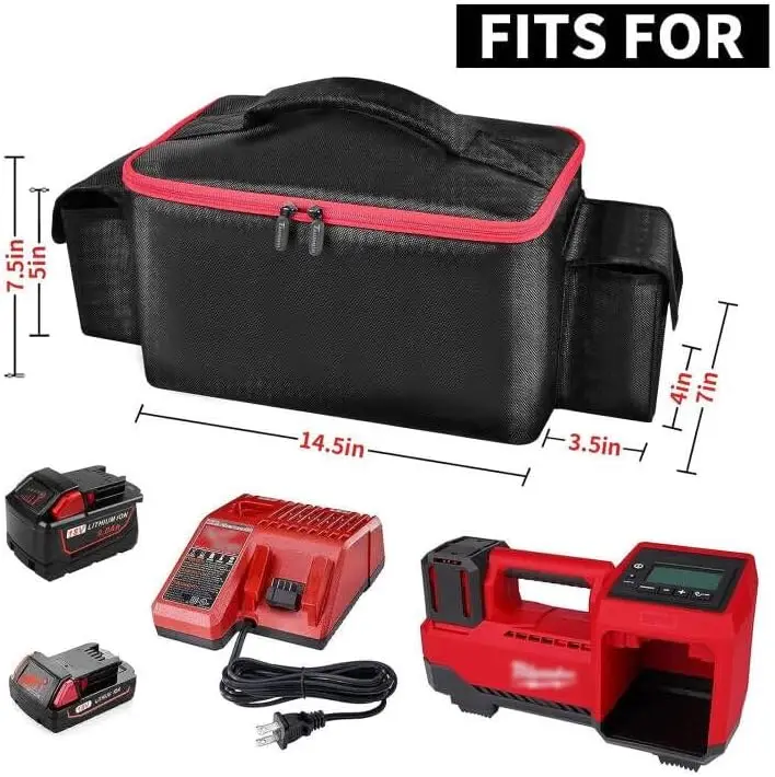 Air Compressor Bag Compatible with Milwaukee M18 Inflator 2848-20/2771-20, Air Pump  Box for Milwaukee Tools,Storage Holder