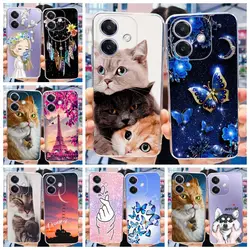For Oppo A40 A40m Case Cute Cat Painted Cover Clear Silicone Soft TPU Phone Case For Oppo A40m A40 OppoA40 OppoA40m Fundas Coque