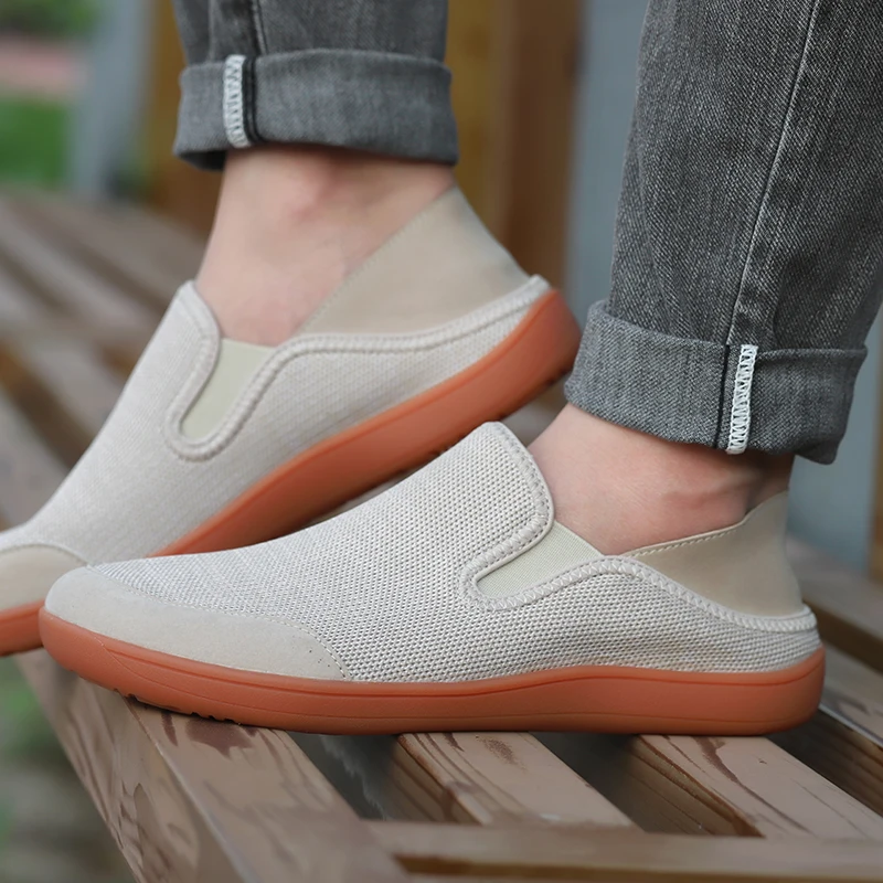 Minimalist Barefoot Shoes Lightweight Wide Barefoot Sneakers Non-Slip Casual Walking Shoes Men Slip On Shoes for Outdoor Sports