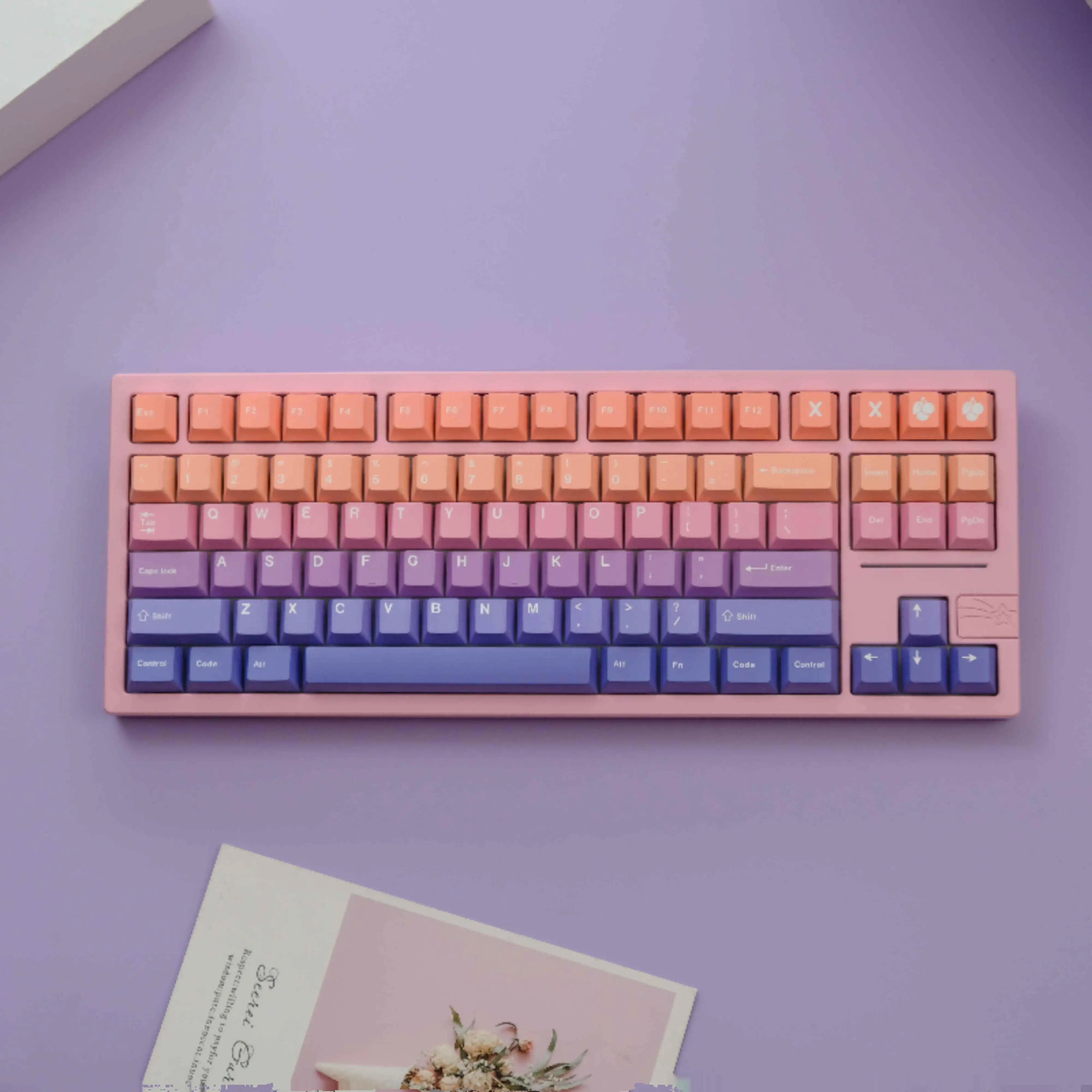 Keycap 147 keys PBT material Original height Five-sided sublimation process Adapted to mechanical keyboard