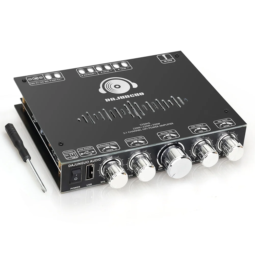 S350HS 2.1-channel BT Amplifier Board TPA3251 HIFI Subwoofer 220W * 2+350W Desktop Amplifier 12-36V 2-8Ω