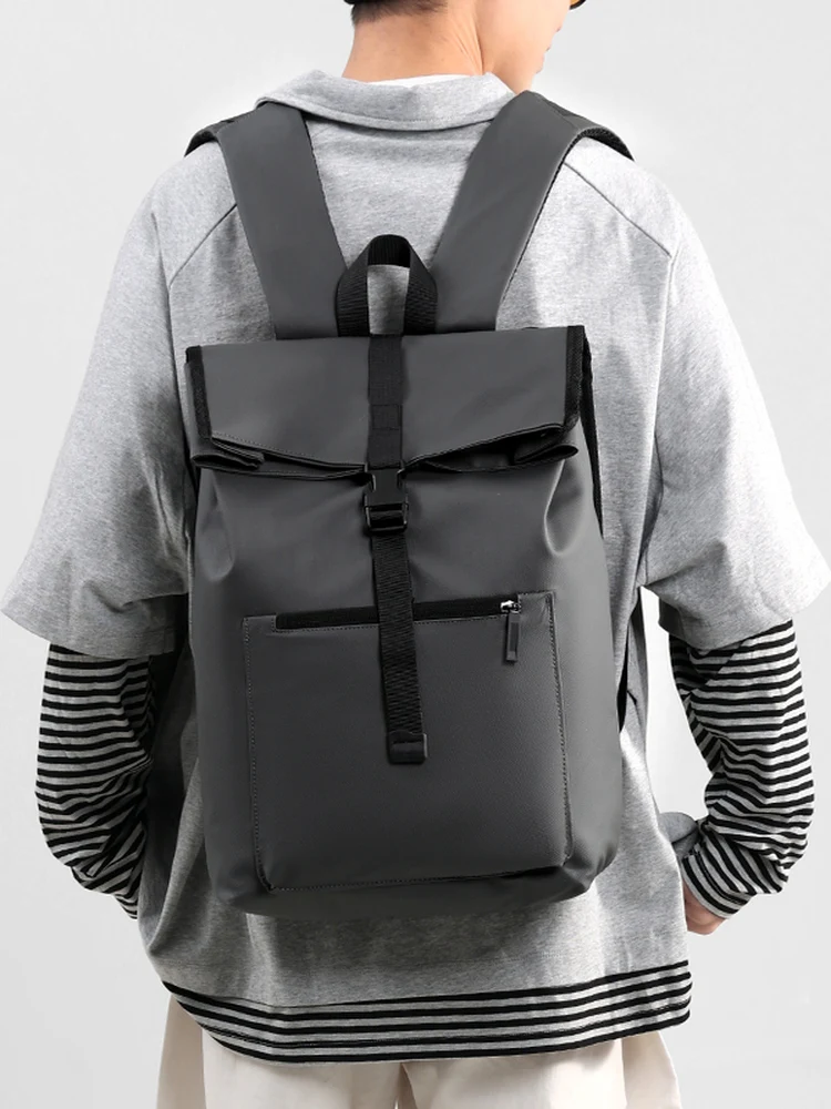 

Men's Commuter Simple Travel Bapa Large Capaci Cuter Bag Waterproof Outdoor Busin Trip Bag Casual Sle Double Layer