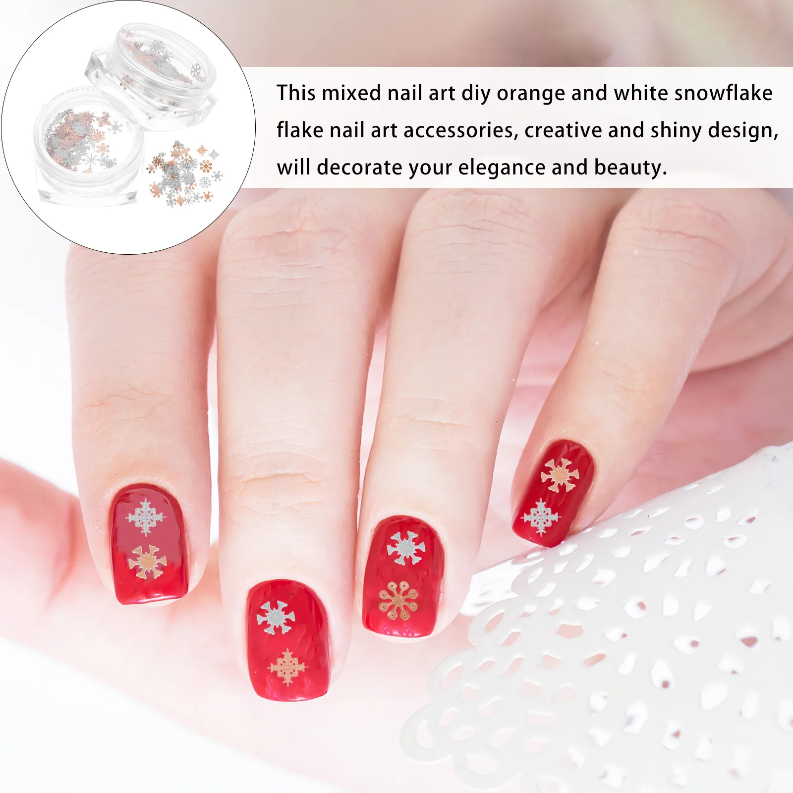 

2 Boxes Nail Glitter Sequins Snowflake Nail Chunky Glitter Shining Flakes for Manicure Body Art Phone Case Confetti