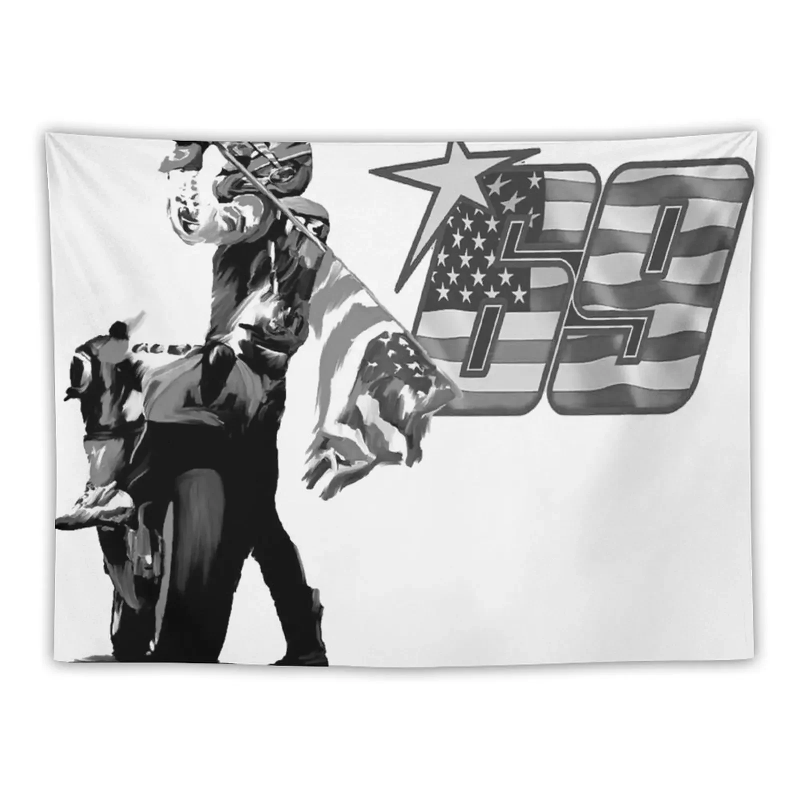 

Nicky Hayden the 69 Legend Tapestry On The Wall Room Aesthetic Decor Tapestry