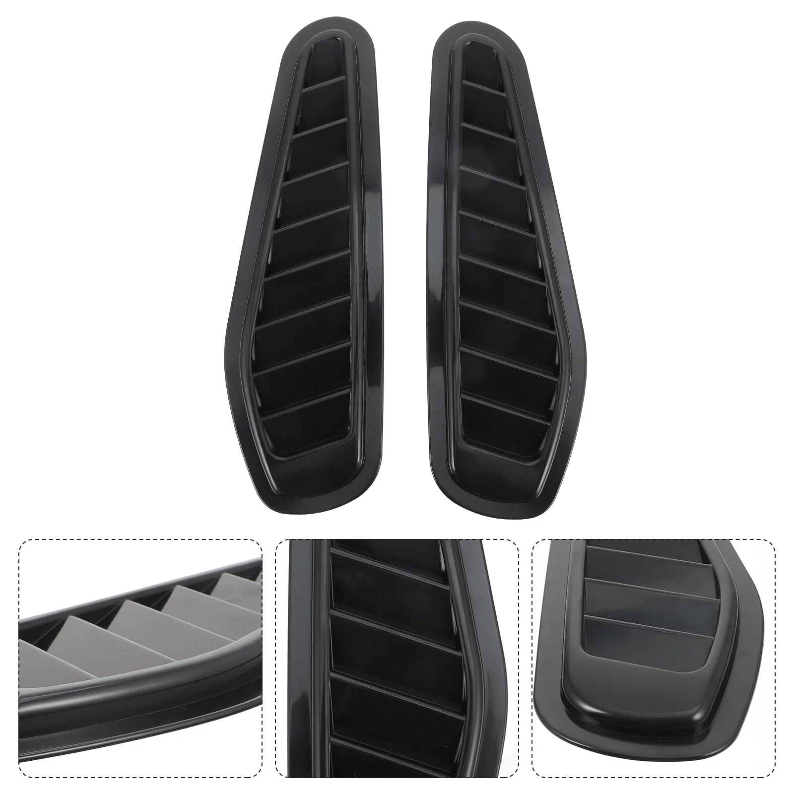 

Car Hood Vent Decoration Universal Rain Sun Protection Auto Hood Vents Exterior Air Flow Trim Engine Parts Accessories