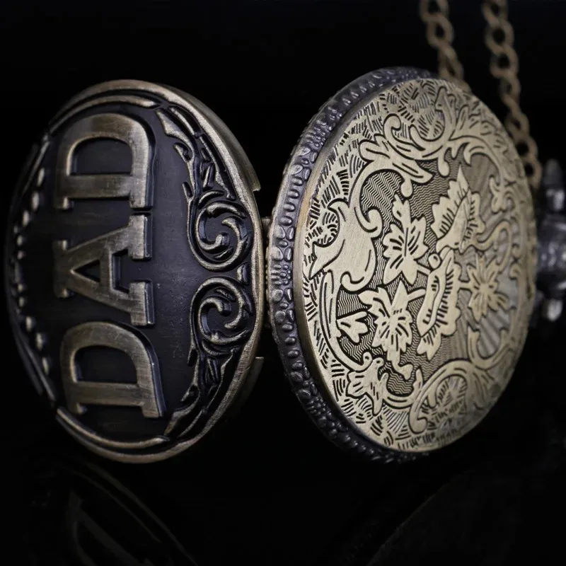 الرجعية Steampunk أبي الهدايا قلادة ساعة كوارتز ساعة الجيب مع سلسلة قلادة ساعة أفضل هدية الملحقات للرجال أبي