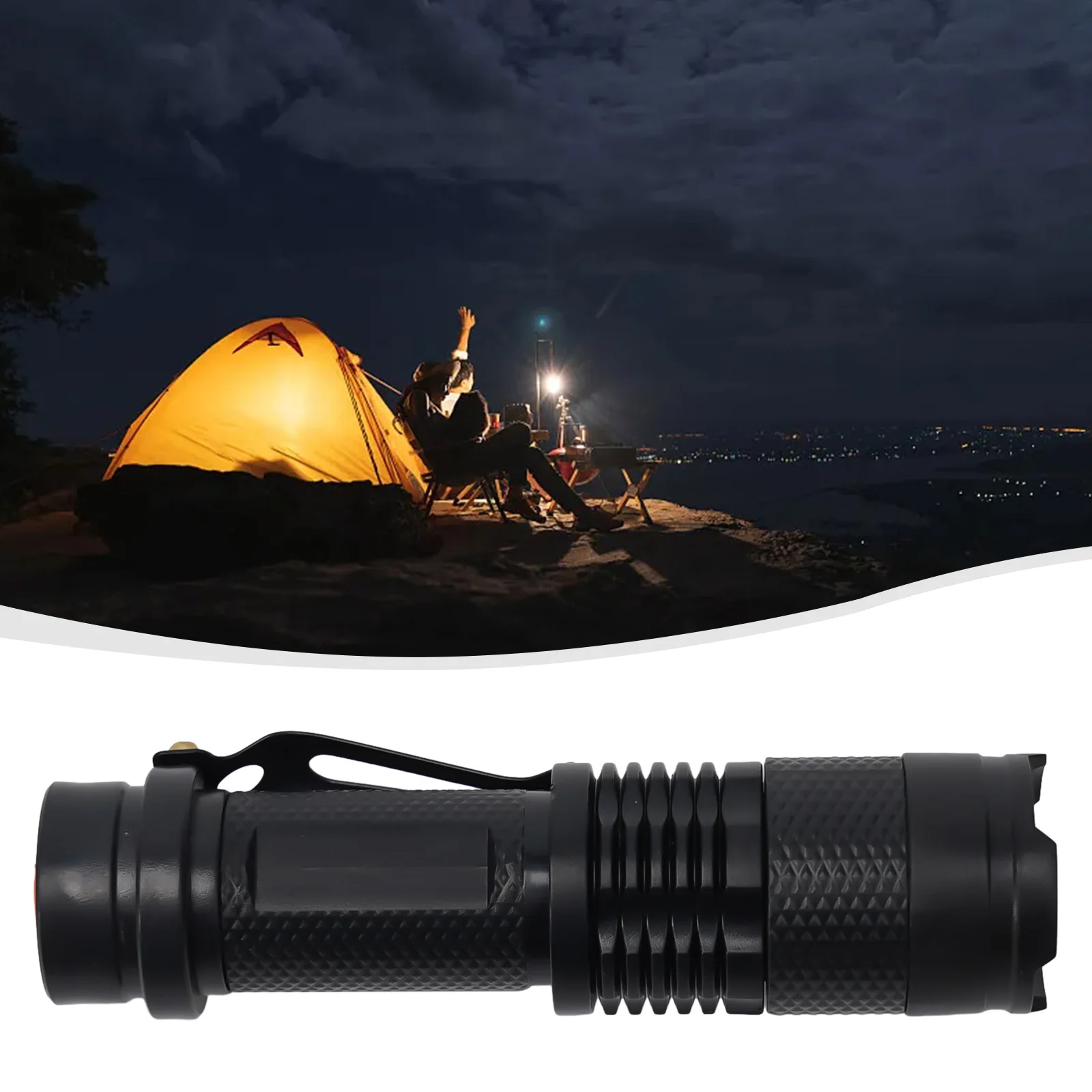 Torch Flashlight Small Thickened Plastic Waterproof Outdoor Tools 1000Lumens Bushcraft Tool Camping Equipment Pocket