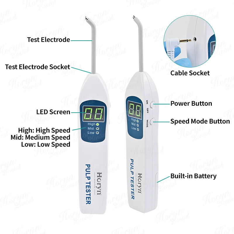 Deantal Pulp Tester Preset Speed Mode High-Mid-Low ral Teeth Nerve Vitality Endodontic State Tester Pulp Vitality Test