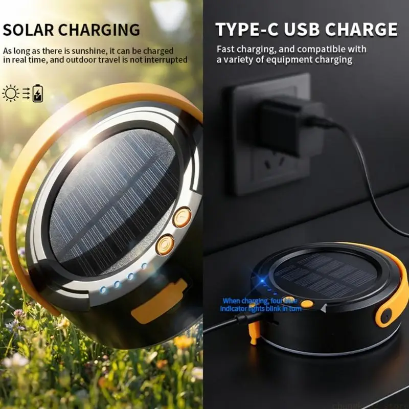 Multifunction Solar Light With Double Charging Option For Night Adventure