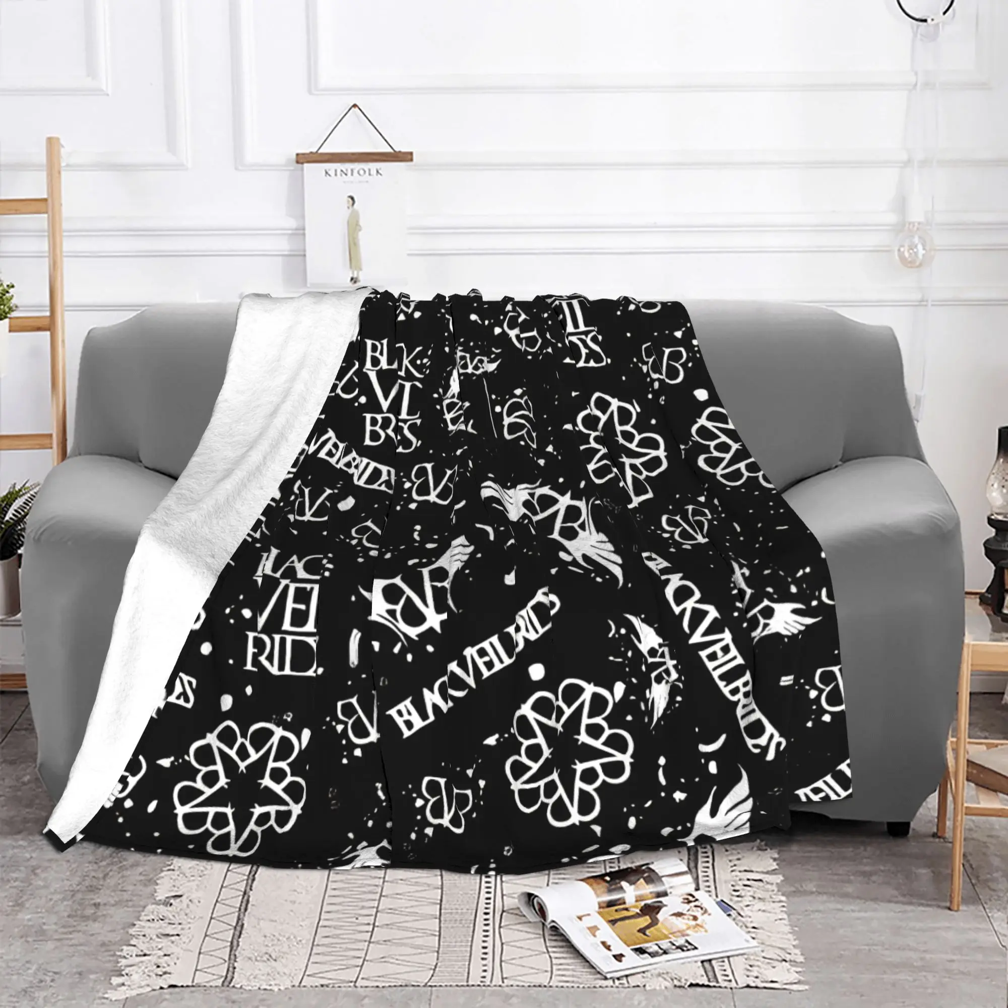 1PC home Cute Room Decor Classic Blanket Throw Blanket B-Black veil brides Novelty Warm Blanket All Season