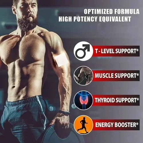 Imagen 2 del producto Parches transdermicos de testosterona extrema para construcción muscular, potenciador anabólico de esteróides, con parches de vitamina B6, fabricado en EE. UU.