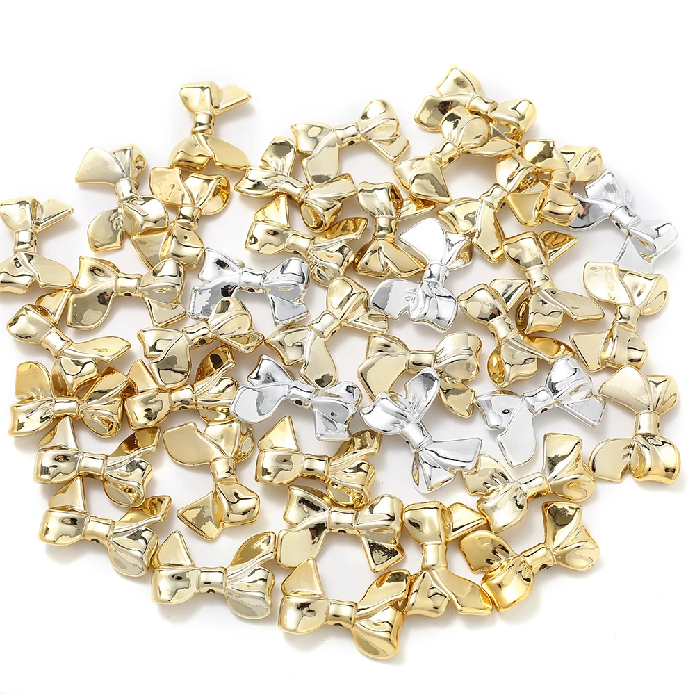 20Pcs 25x32mm Bows Loose Spacer Beads Plastic CCB Beads For Handmade Jewelry Making DIY Earring Bracelet Necklace Accessorie